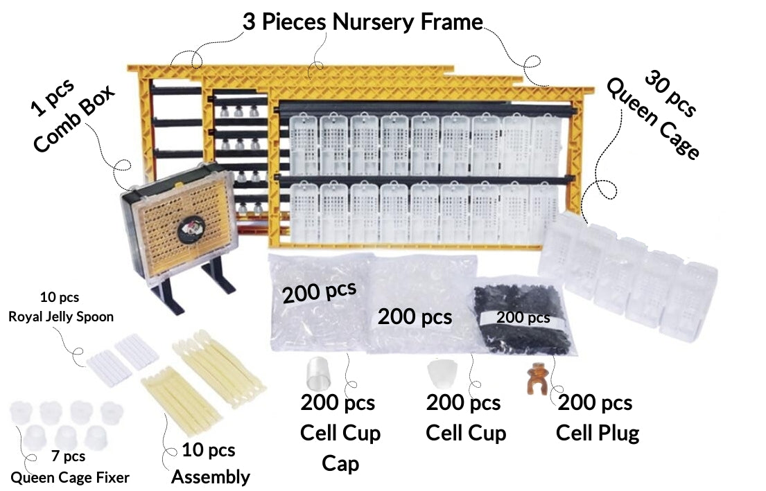 Spare Parts for the Queen Rearing Kit and Royal Jelly System