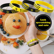 60 Pcs Bee Silicone Bracelets Bulk, Honeybee Party Favors for World Bee Day Honeybee Theme Party Birthday Baby Shower Classroom Goodie Bags Filler Supplies, 2 Colors