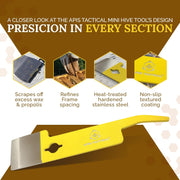 Mini Hive Tool, Stainless Steel Beekeeping Scraper