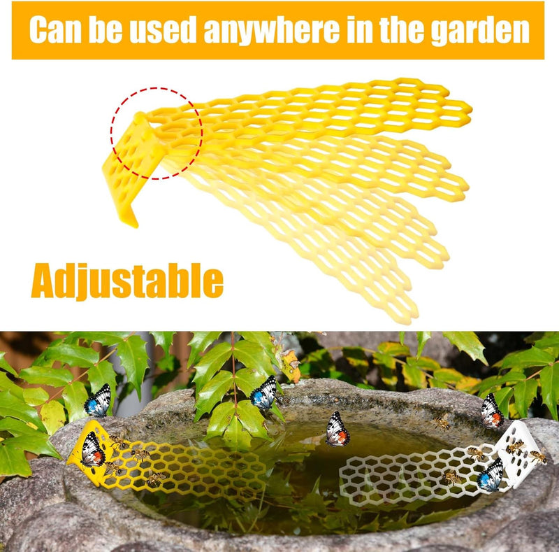 2Pcs Floating Bee Ladder, Plastic Floating Bee Island for Drinking Beehive Shaped Bee Watering Station Butterfly Bee Waterer for Beekeeping Feeding Equipment Bee Bath