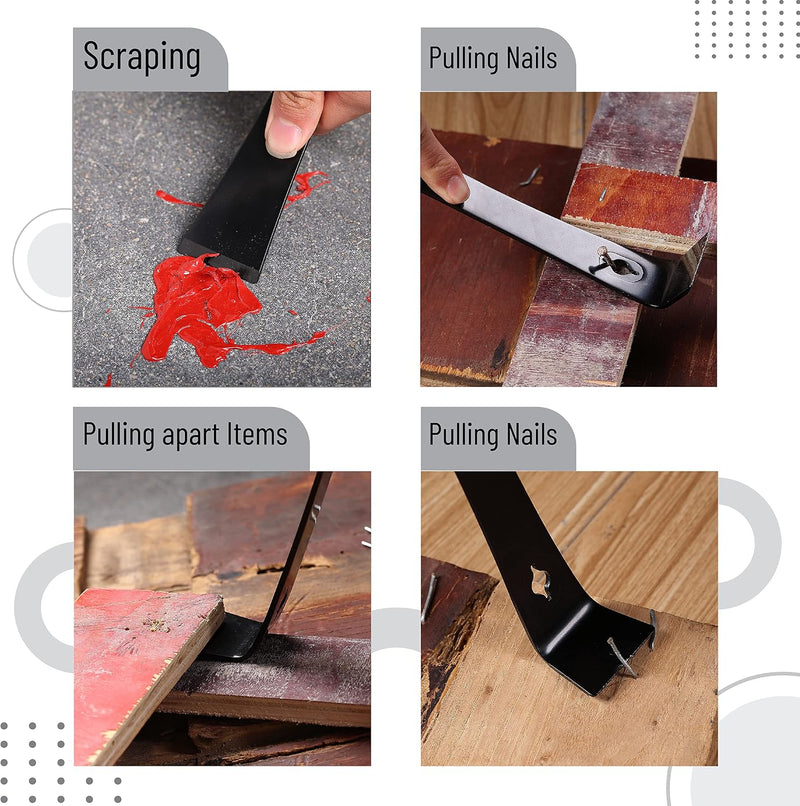 Bates- Pry Bar Scraper, 9.5-Inch, Carbon Steel, Pry Tool, Scrape and Pry Bar, Metal Pry Tool, Flat Pry Bar