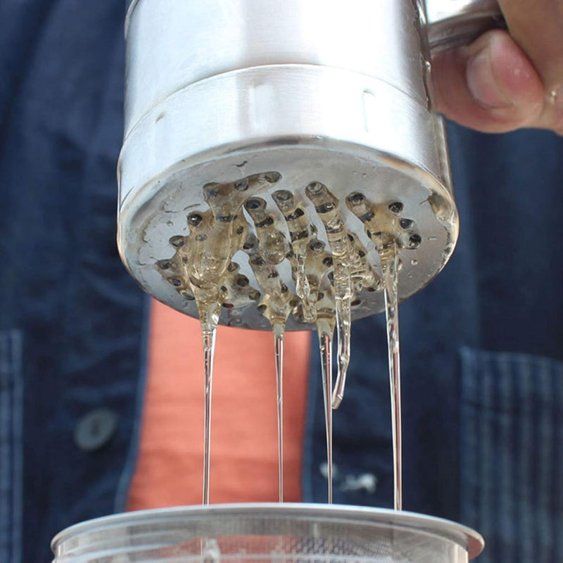 Stainless Steel Honey Press, Mini Portable Honey Extractor, Manual Honey Squeezer with Stainless Steel Filter, Beekeeping Tool
