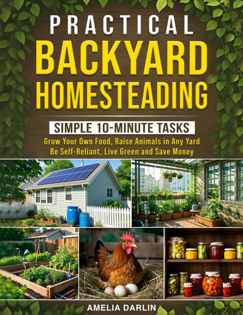 Practical Backyard Homesteading: Simple 10-Minute Tasks to Grow Your Own Food, Raise Animals in ANY Yard, Be Self-Reliant, Live Green and save Money