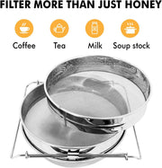 Stainless Steel Double Sieve Honey Strainer