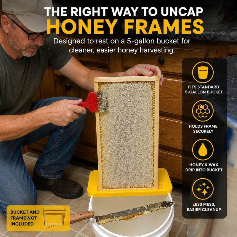 Universal 5 Gallon Honey Bucket Frame Rest & Holder