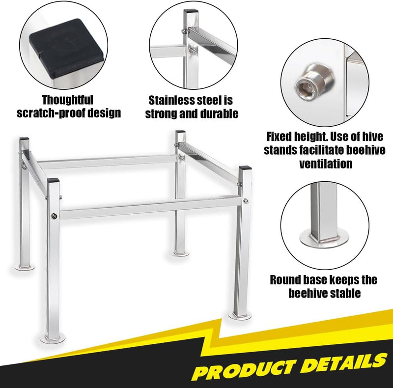 Heavy-Duty Metal Hive Stand with round Base (Fits 8 & 10 Frame Hive)