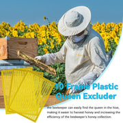 6 PCS 10Frame Plastic Queen Excluder, Beekeeping Queen Excluders for Beekeeping and Separating Queen Bees from Honey (Yellow)