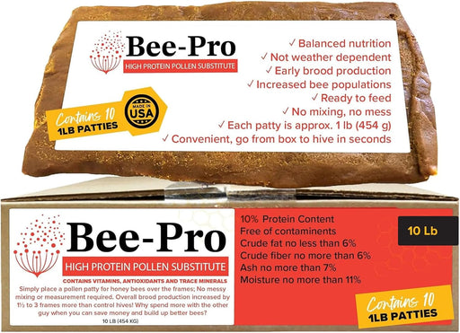 Bee-Pro Patties, High Protein Honey Bee Nutrition, 10 Lbs