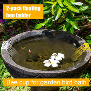 2Pcs Floating Bee Ladder, Plastic Floating Bee Island for Drinking Beehive Shaped Bee Watering Station Butterfly Bee Waterer for Beekeeping Feeding Equipment Bee Bath