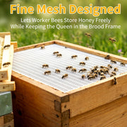 6 Pcs 10 Frame Plastic Queen Excluders, Queen Bee Excluder for Beehive Separating Queen Bees from Honey Beekeeping Tools Supplies, White