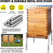 Heavy-Duty Metal Hive Stand with round Base (Fits 8 & 10 Frame Hive)
