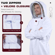 LONGADS Full Body Beekeeper Suit for Men with Gloves and Veil XL