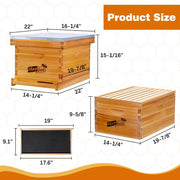 8-Frame Beehive Starter Kit, Includes Beekeeping Supplies Tool Kit and Protective Gear