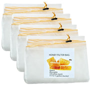 Ultra-Fine Mesh Honey Filter Bag and Strainer (4 Pieces)