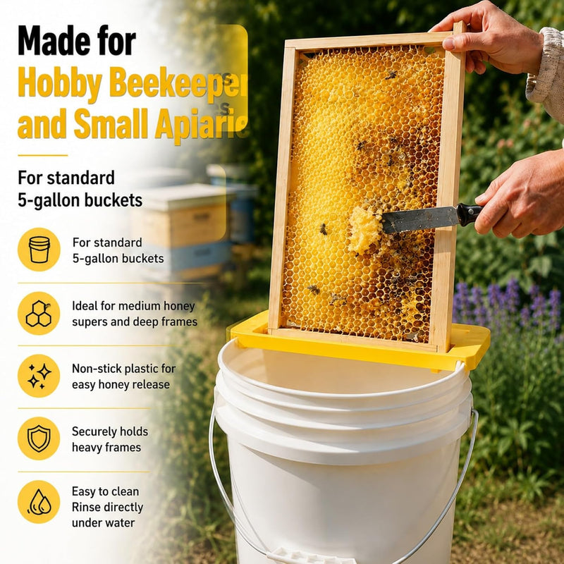 Universal 5 Gallon Honey Bucket Frame Rest & Holder
