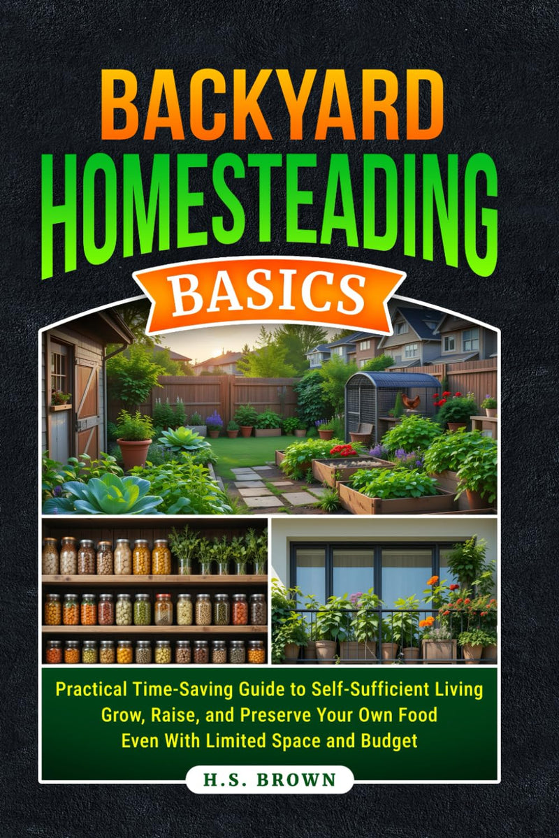Backyard Homesteading Basics: Practial, Time-Saving Guide to Self-Sufficient Living-Grow, Raise, and Preserve Your Own Food Even with Limited Space and Budget