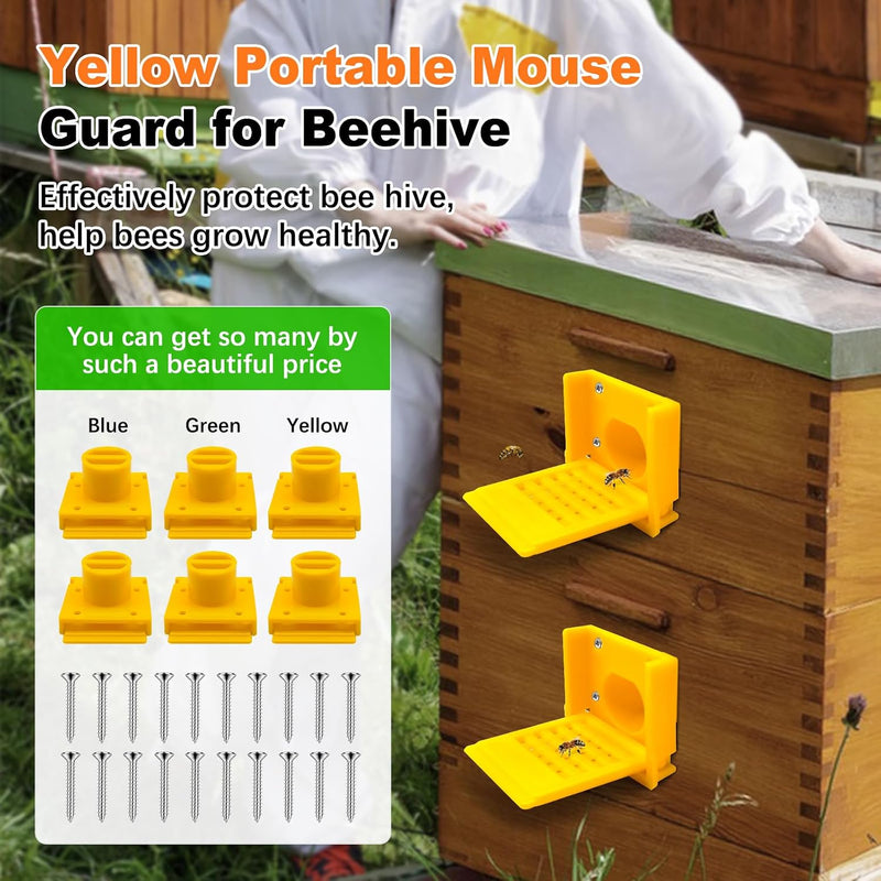 Ventilated Plastic Beehive Entrance Reducer & Mouse Guard (6 Piece)