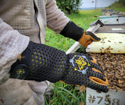 Heavy Duty Beekeeping Gloves,Extended Cuff, 5Mm Cowhide with Patented Ventilation, XL Size