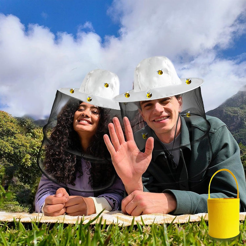 Halloween Beekeeper Costume for Adults (62 Pcs Beekeeper Hats Set Including)