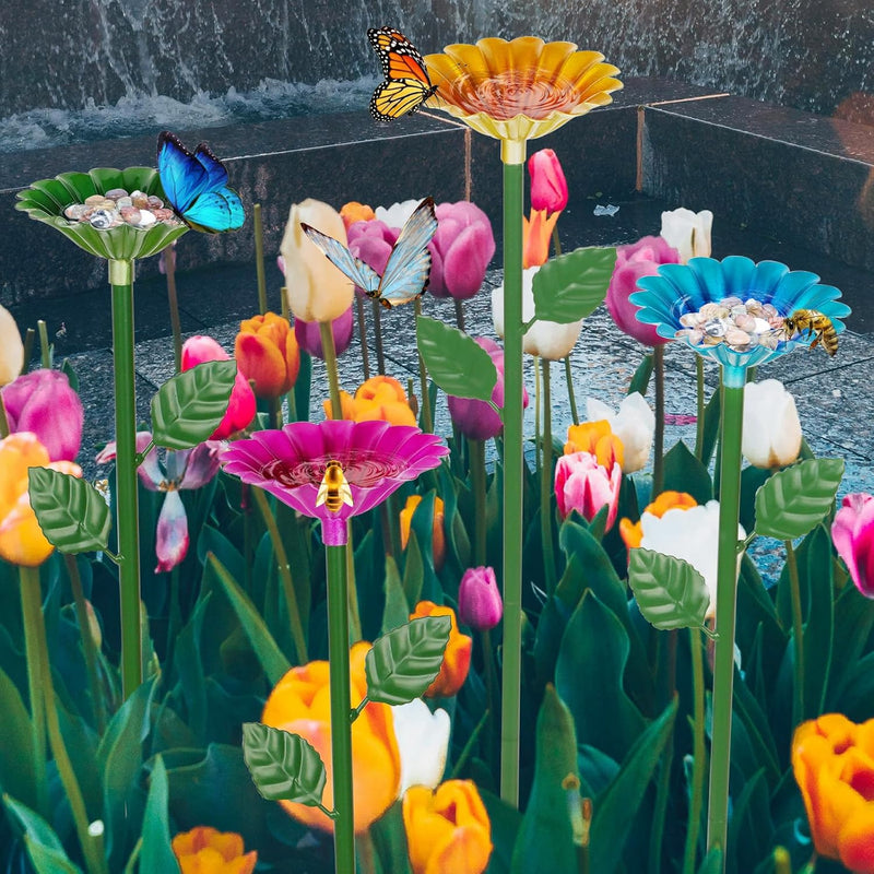 4 Pack Bee Watering Station, Bee Bath for Garden Outdoor Yard Decor