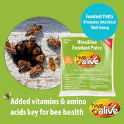 Hive Alive Bee Food Fondant, Winter, Spring & Fall Feed, 2.2 Lb X 1-Pack