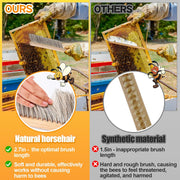 Stainless Steel J Hook Hive Tool and Premium Bee Brush