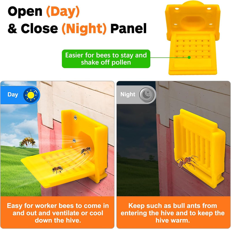 Ventilated Plastic Beehive Entrance Reducer & Mouse Guard (6 Piece)
