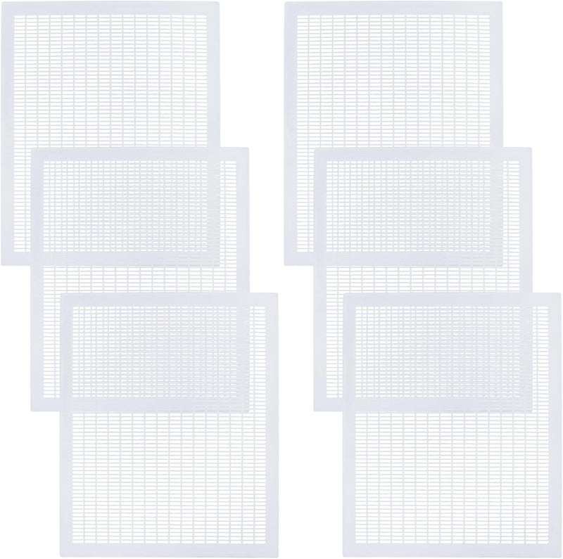6 Pcs 10 Frame Plastic Queen Excluders, Queen Bee Excluder for Beehive Separating Queen Bees from Honey Beekeeping Tools Supplies, White