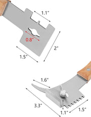Multipurpose Steel Beekeeping Tool with Wooden Handle