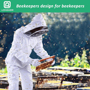 LONGADS Full Body Beekeeper Suit for Kid with Gloves and Veil M