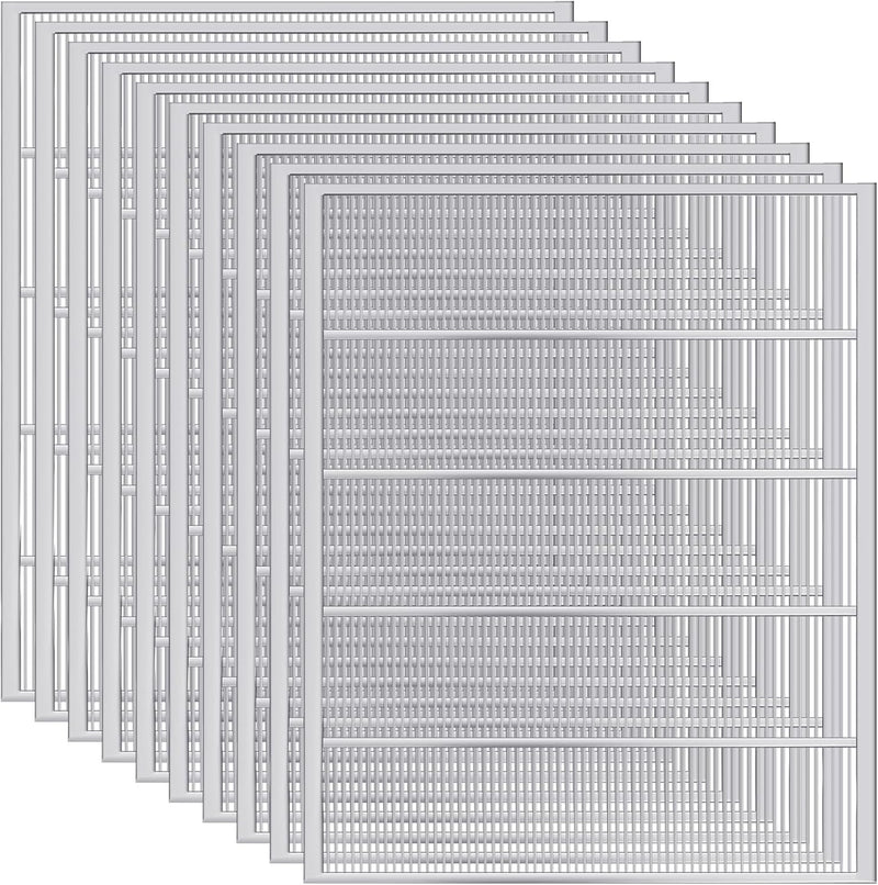 Heavy-Duty Metal Queen Excluder for 10-Frame (White, 6 Pieces)