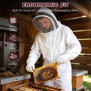 LONGADS Full Body Beekeeper Suit for Men with Gloves and Veil XL