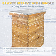 Langstroth Hive Coated with Beeswax (3-Layer)