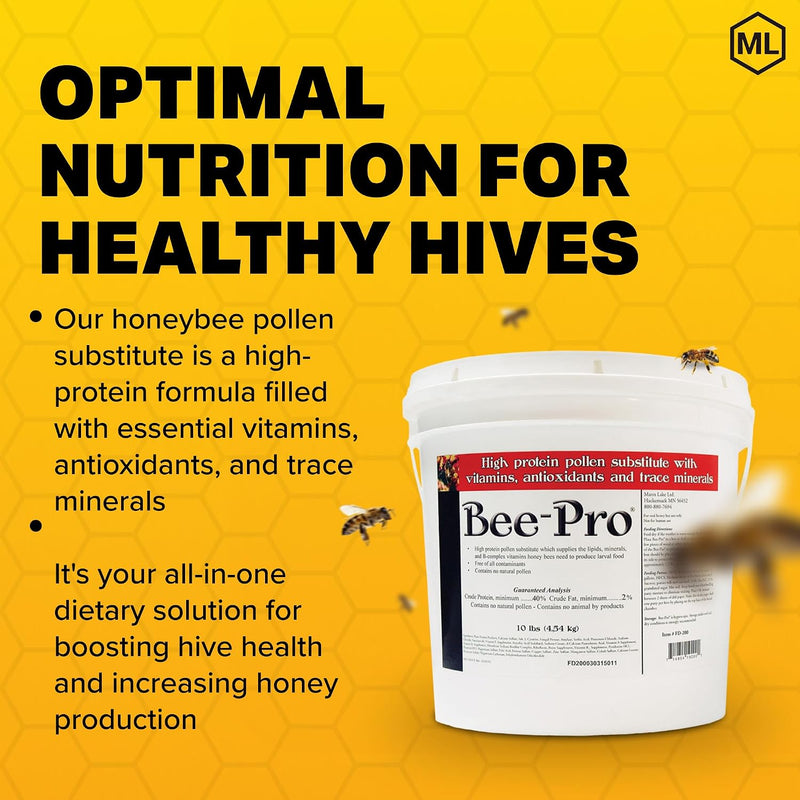 Bee-Pro High Protein Pollen Substitute | 10 Lb Pail