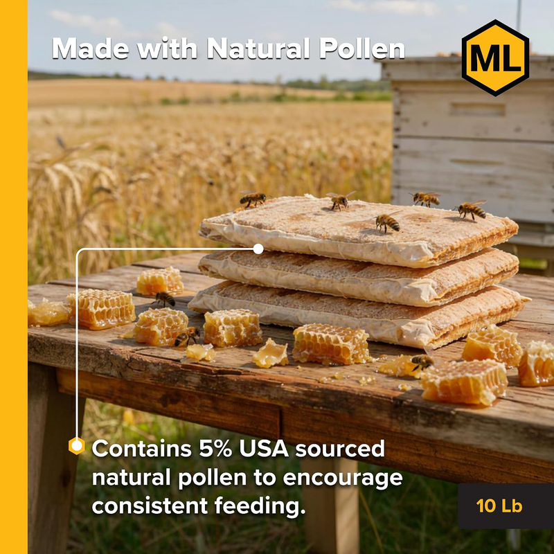 Ultra Bee Rocket Fuel Patties, High Protein Food, 10 Lb