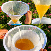 Honey Strainer Filter, Stainless Steel and Fiber Mesh