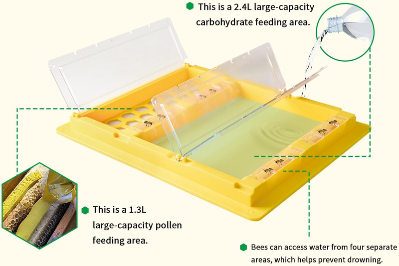 Top Feeder for 10-Frame Hives - Dry & Wet Separation Design