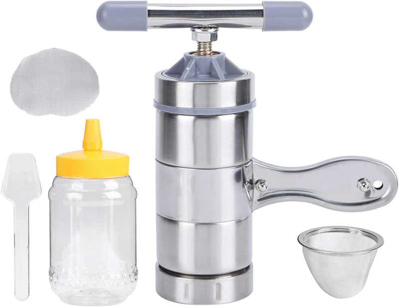 Stainless Steel Honey Press, Mini Portable Honey Extractor, Manual Honey Squeezer with Stainless Steel Filter, Beekeeping Tool