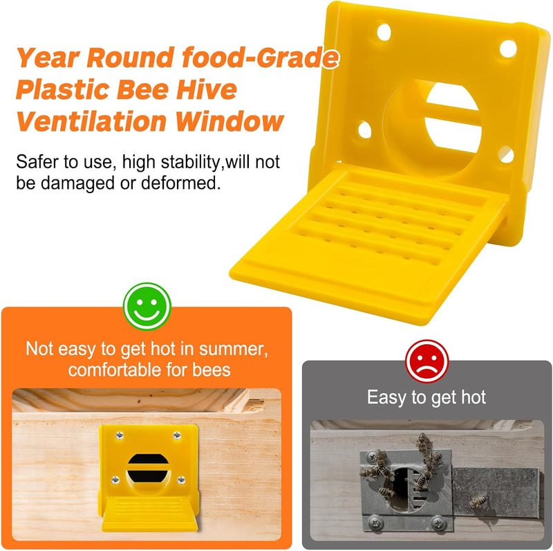 Ventilated Plastic Beehive Entrance Reducer & Mouse Guard (6 Piece)