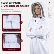 LONGADS Full Body Beekeeper Suit for Women with Gloves and Veil M