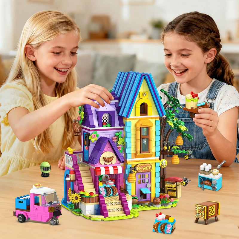 Honey Workshop & Apiary Building Block Kit with LED Lights (1084 Pcs)
