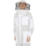 LONGADS 3-Layer Ultra Ventilated Full Body Beekeeper Suit for Men & Women with Gloves and Veil 2XL