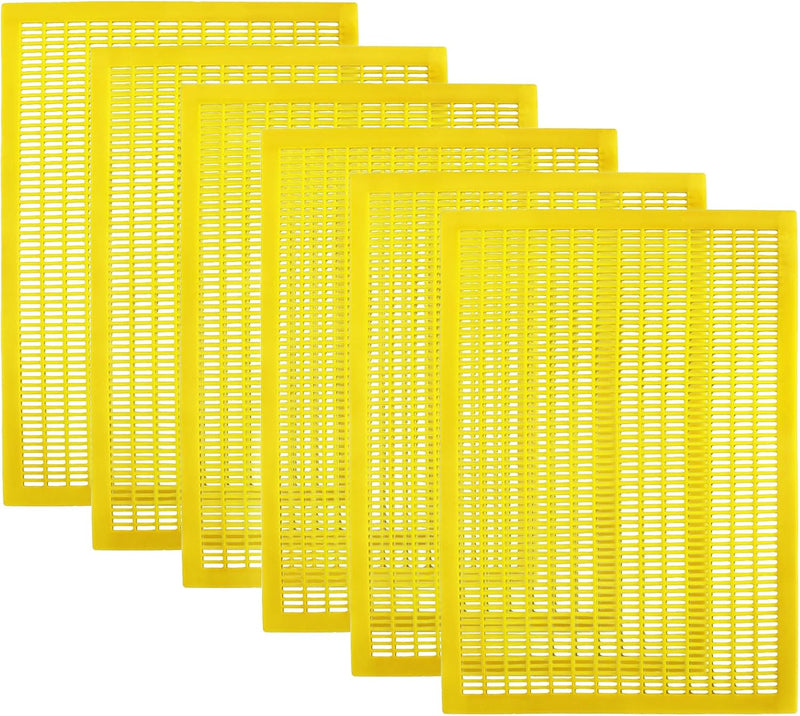 6 PCS 10Frame Plastic Queen Excluder, Beekeeping Queen Excluders for Beekeeping and Separating Queen Bees from Honey (Yellow)