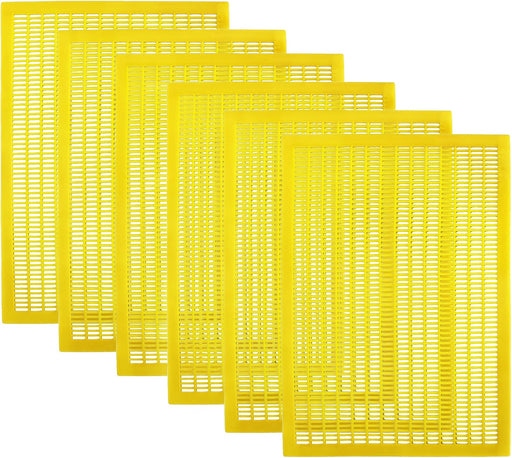 6 PCS 10Frame Plastic Queen Excluder, Beekeeping Queen Excluders for Beekeeping and Separating Queen Bees from Honey (Yellow)