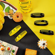 60 Pcs Bee Silicone Bracelets Bulk, Honeybee Party Favors for World Bee Day Honeybee Theme Party Birthday Baby Shower Classroom Goodie Bags Filler Supplies, 2 Colors