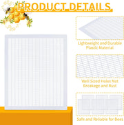 6 Pcs 10 Frame Plastic Queen Excluders, Queen Bee Excluder for Beehive Separating Queen Bees from Honey Beekeeping Tools Supplies, White