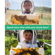 LONGADS Full Body Beekeeper Suit for Kid with Gloves and Veil M
