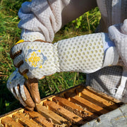 Heavy Duty Beekeeping Gloves,Extended Cuff, 5Mm Cowhide with Patented Ventilation, S Size
