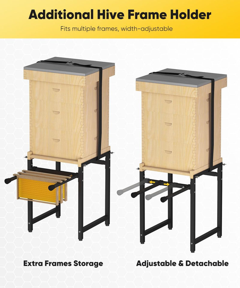 Adjustable Heavy-Duty Metal Beehive Stand (Fits 8 & 10 Frame Hive)