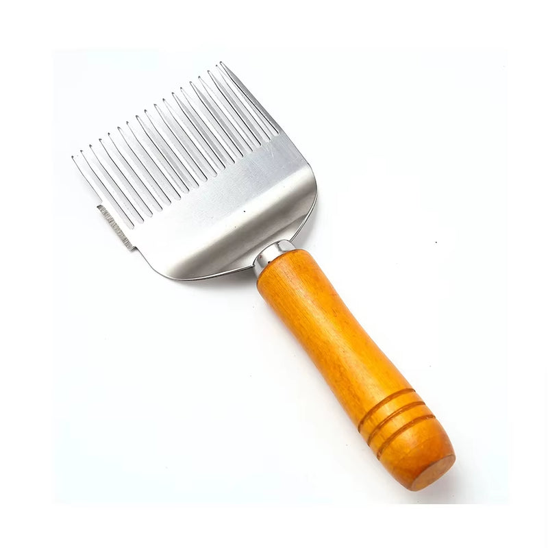 Uncapping Scratcher with a Wooden Handle